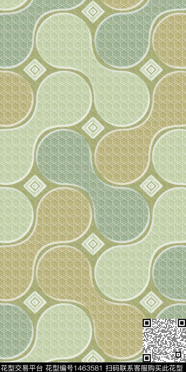 几何纹理抽象数码印花华亿平台下载（图片编号: 1463581） - 瓦栏（Walan）