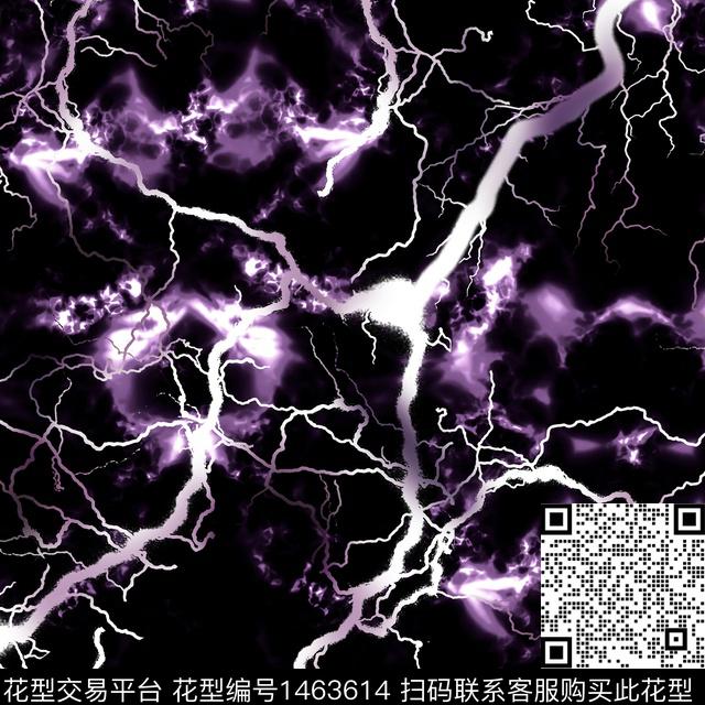 肌理闪电抽象男装数码印花华亿平台下载（图片编号: 1463614） - 瓦栏（Walan）