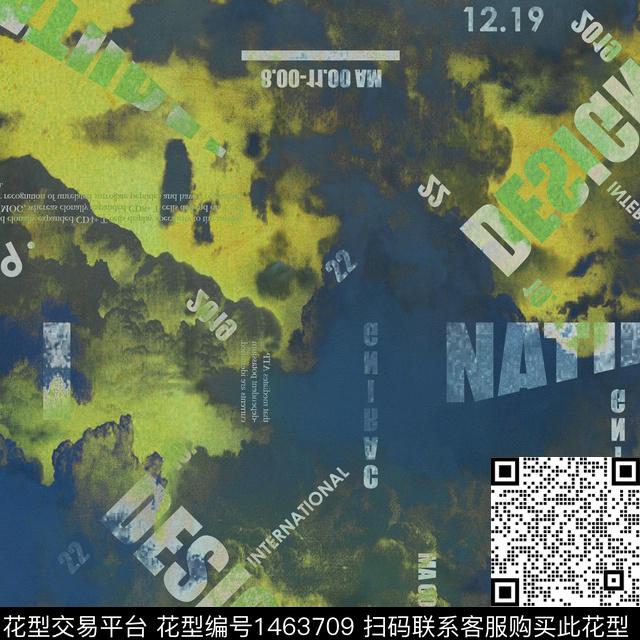 字母扎染华亿平台天空数码印花华亿平台下载（图片编号: 1463709） - 瓦栏（Walan）