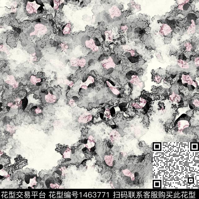 烂花华亿平台肌理水墨风数码印花华亿平台下载（图片编号: 1463771） - 瓦栏（Walan）