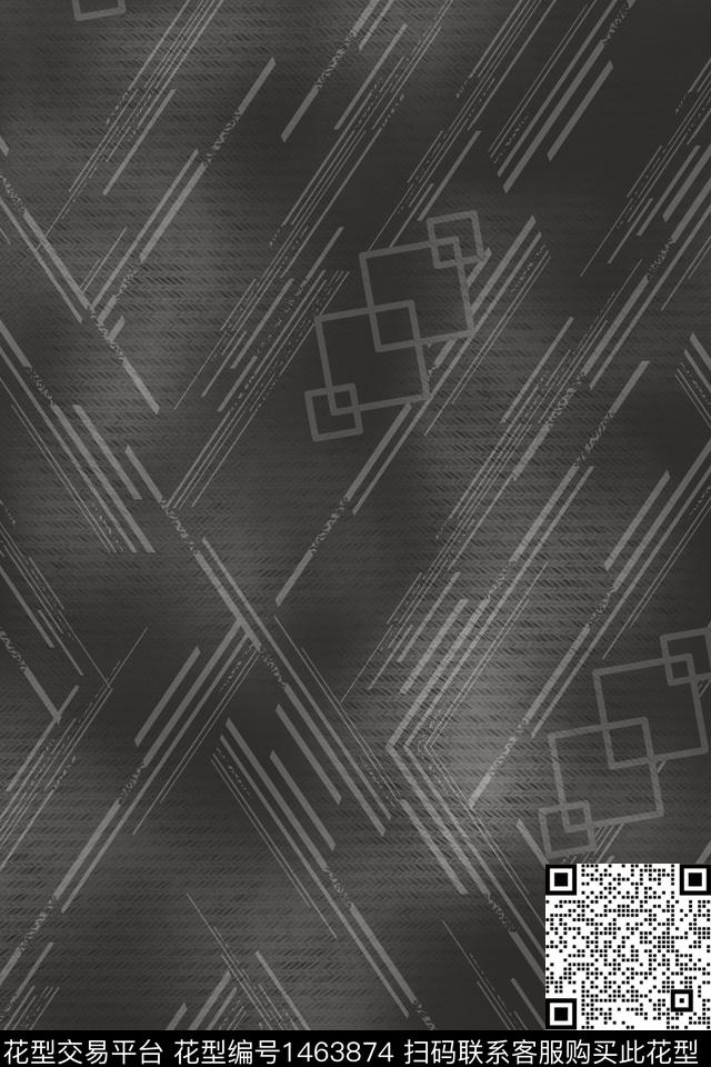线条纹理男装数码印花华亿平台下载（图片编号: 1463874） - 瓦栏（Walan）