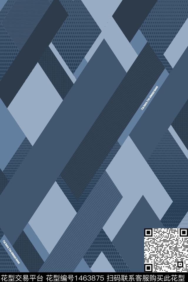 几何文字男装传统印花华亿平台下载（图片编号: 1463875） - 瓦栏（Walan）