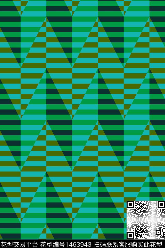 字母绿色格子数码印花华亿平台下载（图片编号: 1463943） - 瓦栏（Walan）