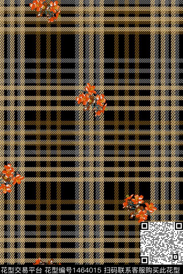 几何格子年轻女性数码印花华亿平台下载（图片编号: 1464015） - 瓦栏（Walan）