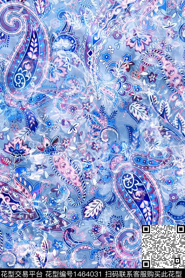 民族花卉传统纹样清爽底花卉数码印花华亿平台下载（图片编号: 1464031） - 瓦栏（Walan）