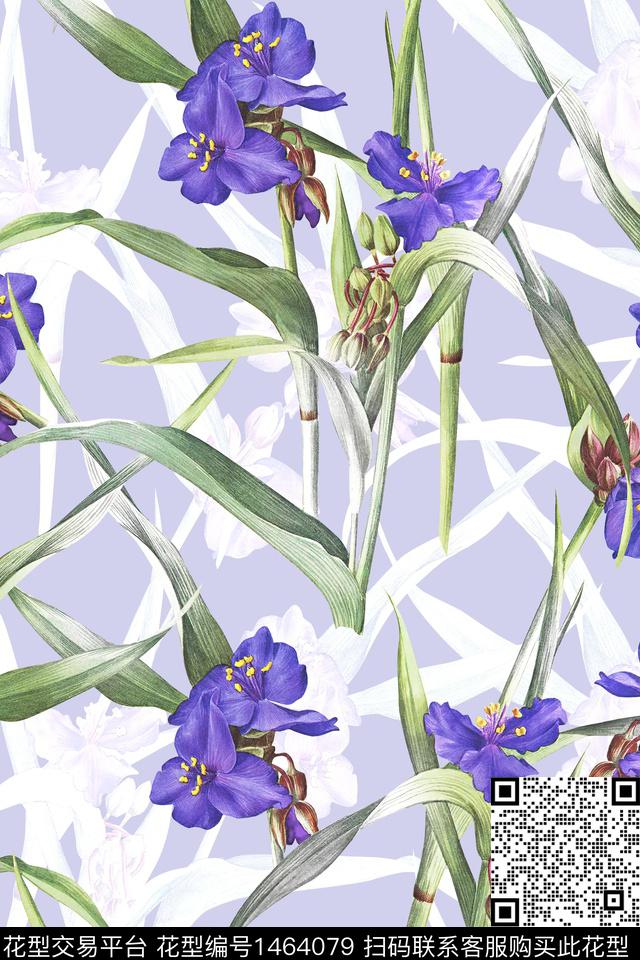 清爽底花卉花卉大牌风数码印花华亿平台下载（图片编号: 1464079） - 瓦栏（Walan）