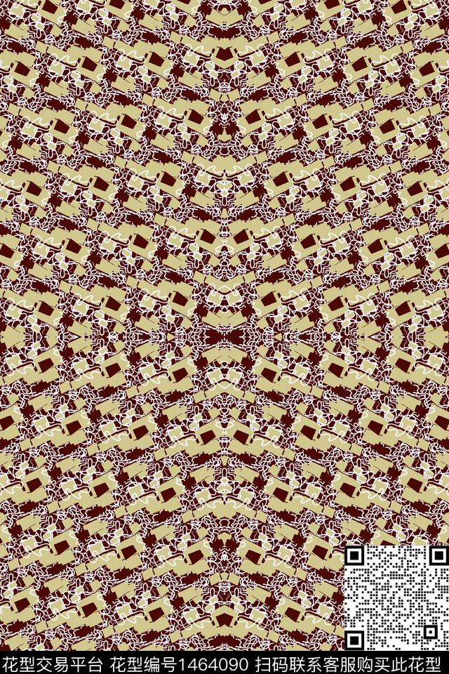 几何格子大牌风传统印花华亿平台下载（图片编号: 1464090） - 瓦栏（Walan）