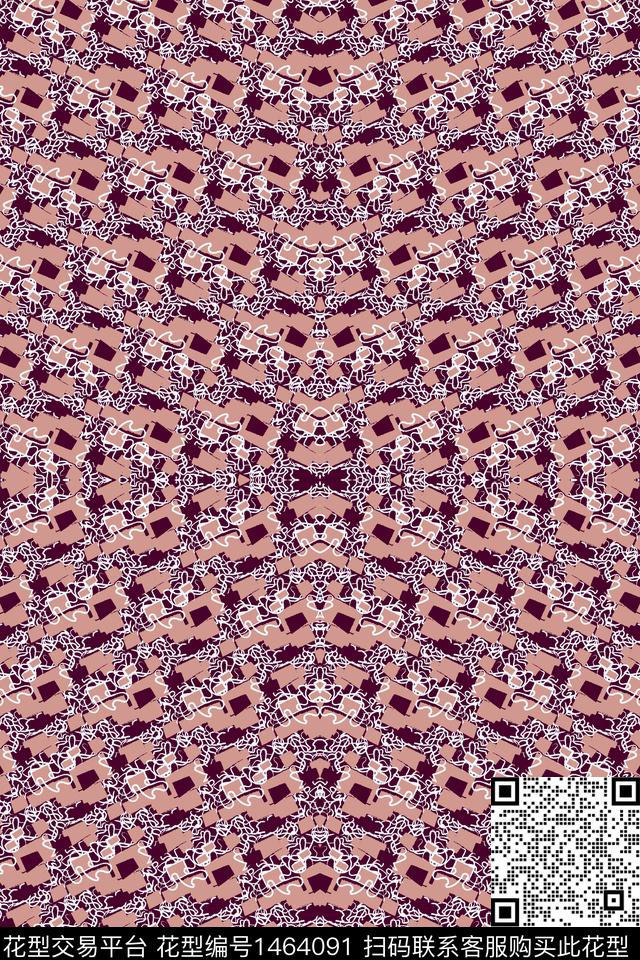 几何格子大牌风传统印花华亿平台下载（图片编号: 1464091） - 瓦栏（Walan）