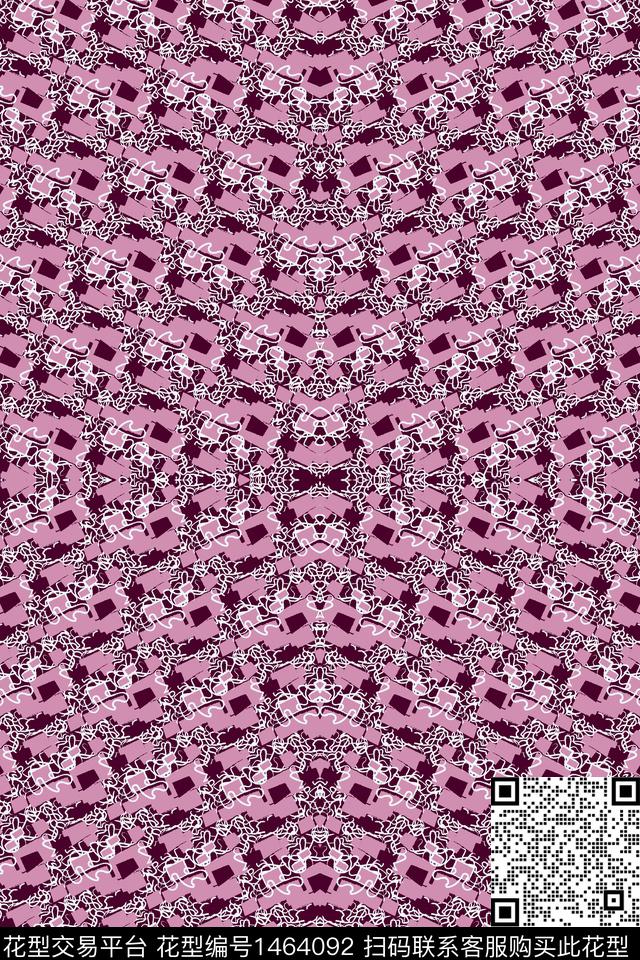 几何格子大牌风传统印花华亿平台下载（图片编号: 1464092） - 瓦栏（Walan）