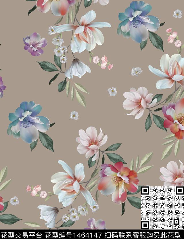 定位花绿植树叶数码华亿平台数码印花华亿平台下载（图片编号: 1464147） - 瓦栏（Walan）