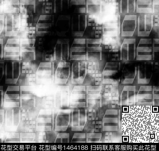 字母几何格子数码印花华亿平台下载（图片编号: 1464188） - 瓦栏（Walan）