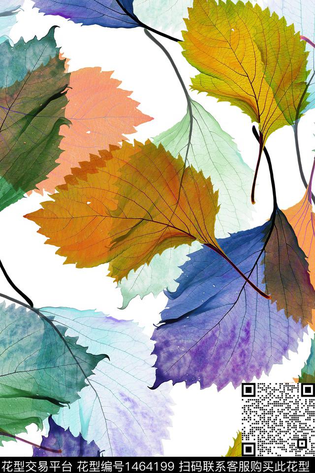 绿植树叶大牌风热带华亿平台数码印花华亿平台下载（图片编号: 1464199） - 瓦栏（Walan）
