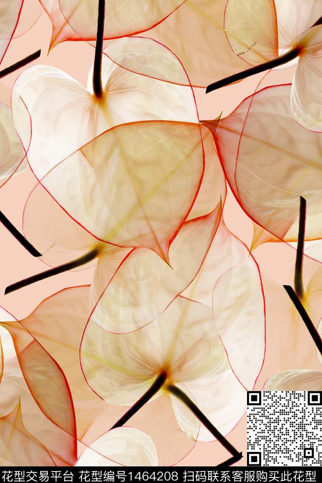 绿植树叶大牌风热带华亿平台数码印花华亿平台下载（图片编号: 1464208） - 瓦栏（Walan）