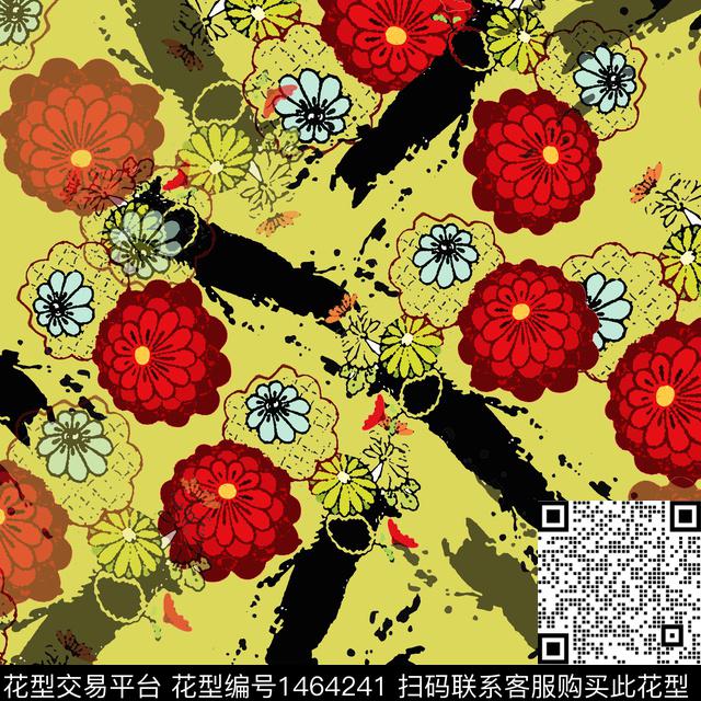 花卉大牌风小碎花传统印花华亿平台下载（图片编号: 1464241） - 瓦栏（Walan）