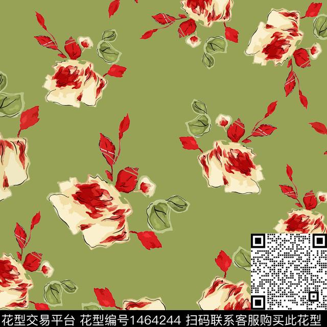 花卉大牌风小碎花传统印花华亿平台下载（图片编号: 1464244） - 瓦栏（Walan）