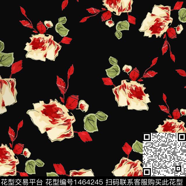 花卉大牌风小碎花传统印花华亿平台下载（图片编号: 1464245） - 瓦栏（Walan）