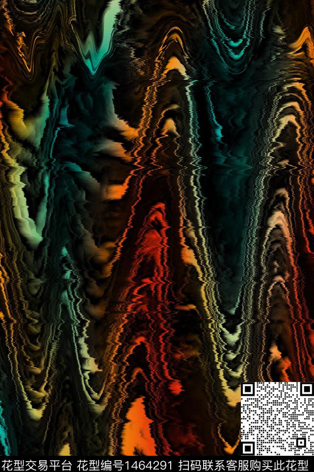 炫彩扎染华亿平台抽象男装数码印花华亿平台下载（图片编号: 1464291） - 瓦栏（Walan）