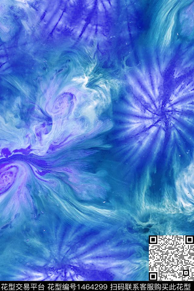 扎染华亿平台水墨风染数码印花华亿平台下载（图片编号: 1464299） - 瓦栏（Walan）