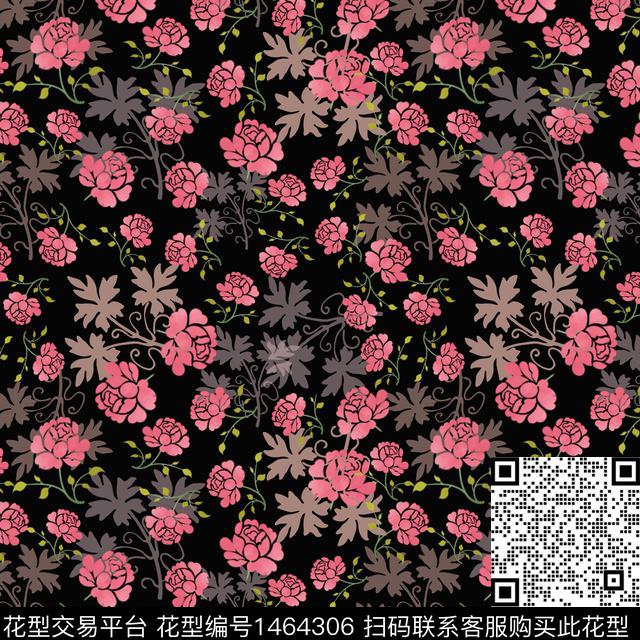 花卉大牌风小碎花传统印花华亿平台下载（图片编号: 1464306） - 瓦栏（Walan）