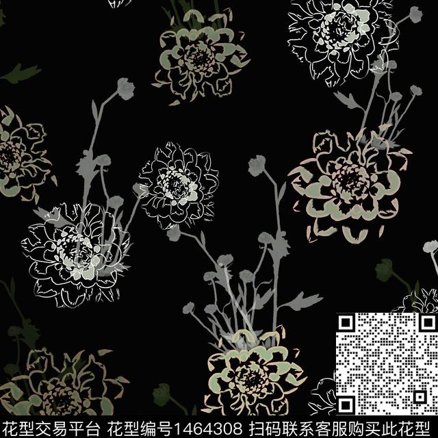 花卉大牌风小碎花传统印花华亿平台下载（图片编号: 1464308） - 瓦栏（Walan）