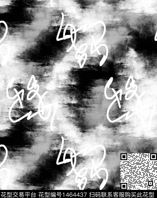 字母几何格子数码印花华亿平台下载（图片编号: 1464437） - 瓦栏（Walan）