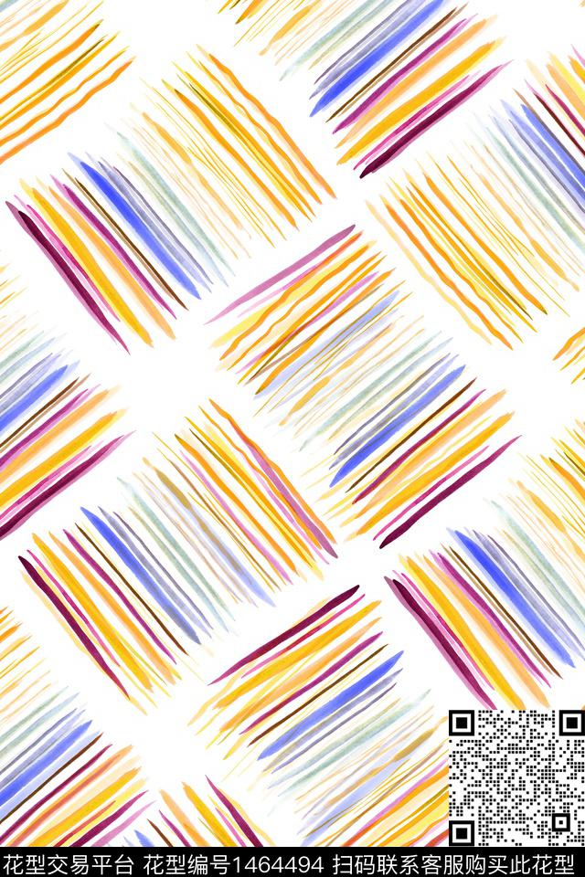 几何肌理扎染华亿平台数码印花华亿平台下载（图片编号: 1464494） - 瓦栏（Walan）