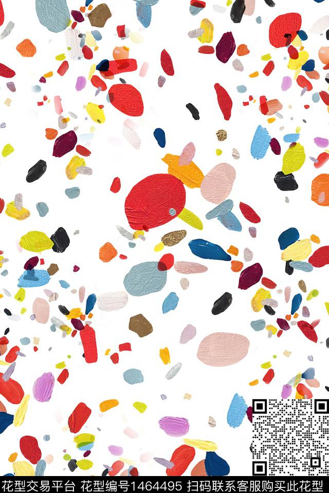 肌理炫彩大牌风数码印花华亿平台下载（图片编号: 1464495） - 瓦栏（Walan）