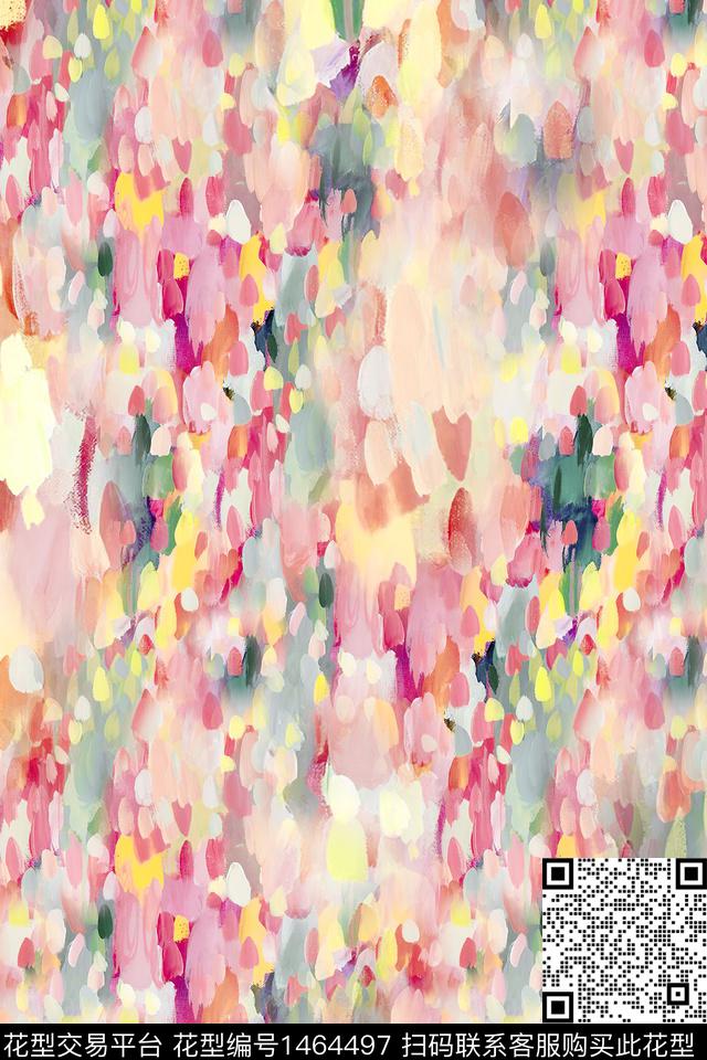 肌理炫彩抽象数码印花华亿平台下载（图片编号: 1464497） - 瓦栏（Walan）