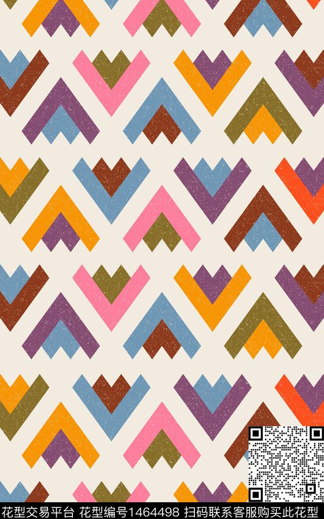几何大牌风抽象传统印花华亿平台下载（图片编号: 1464498） - 瓦栏（Walan）
