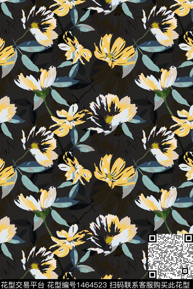 女装复古花卉传统印花华亿平台下载（图片编号: 1464523） - 瓦栏（Walan）