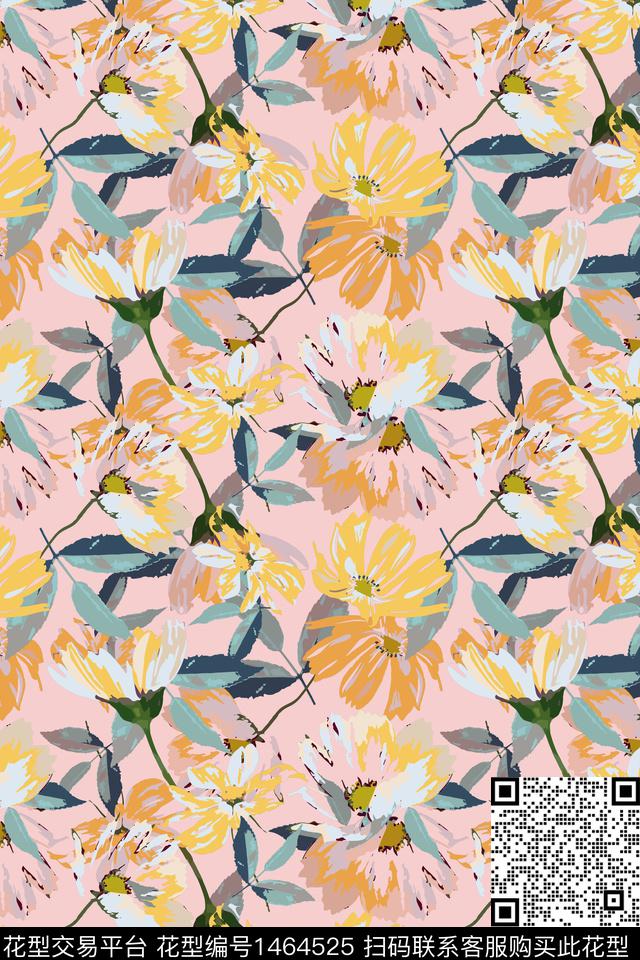 女装复古花卉传统印花华亿平台下载（图片编号: 1464525） - 瓦栏（Walan）