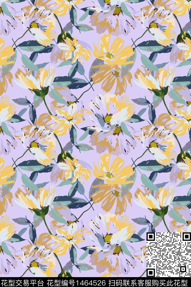 女装复古花卉传统印花华亿平台下载（图片编号: 1464526） - 瓦栏（Walan）