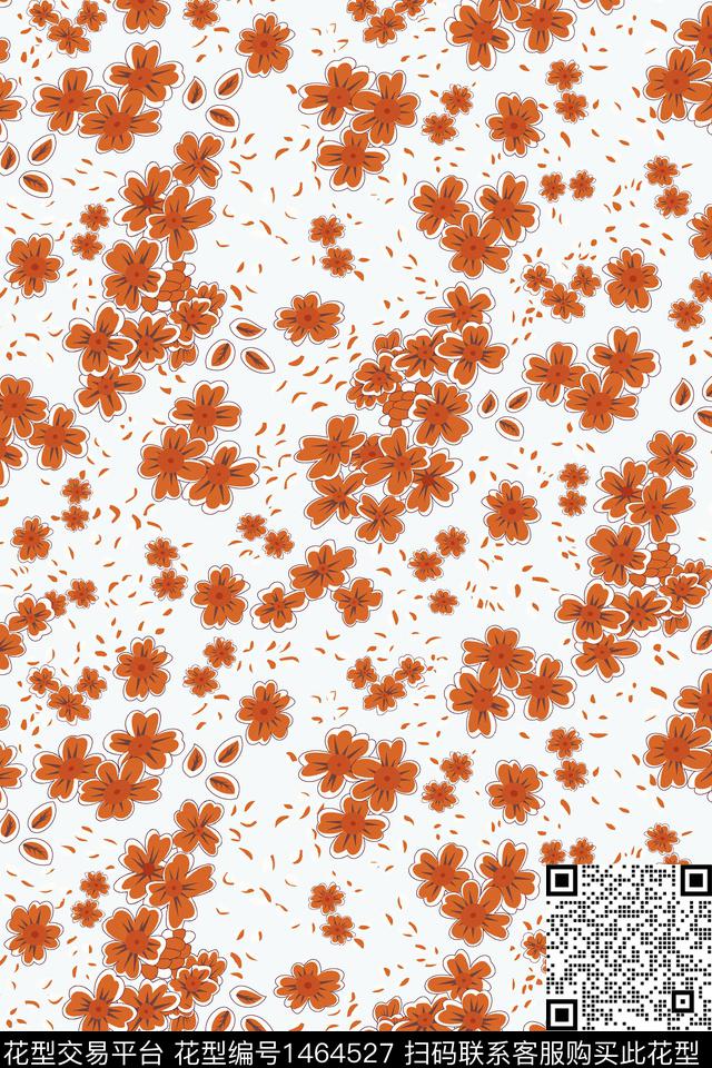 花卉大牌风小碎花传统印花华亿平台下载（图片编号: 1464527） - 瓦栏（Walan）