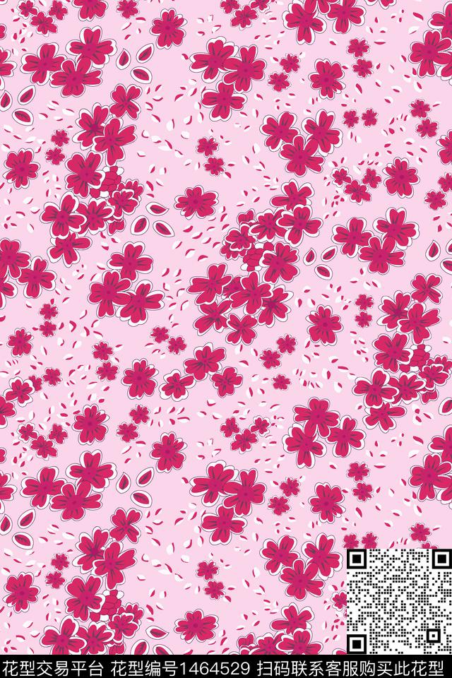 花卉大牌风小碎花传统印花华亿平台下载（图片编号: 1464529） - 瓦栏（Walan）