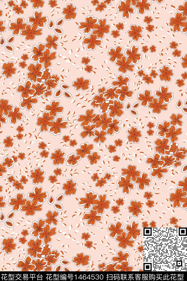 花卉大牌风小碎花传统印花华亿平台下载（图片编号: 1464530） - 瓦栏（Walan）