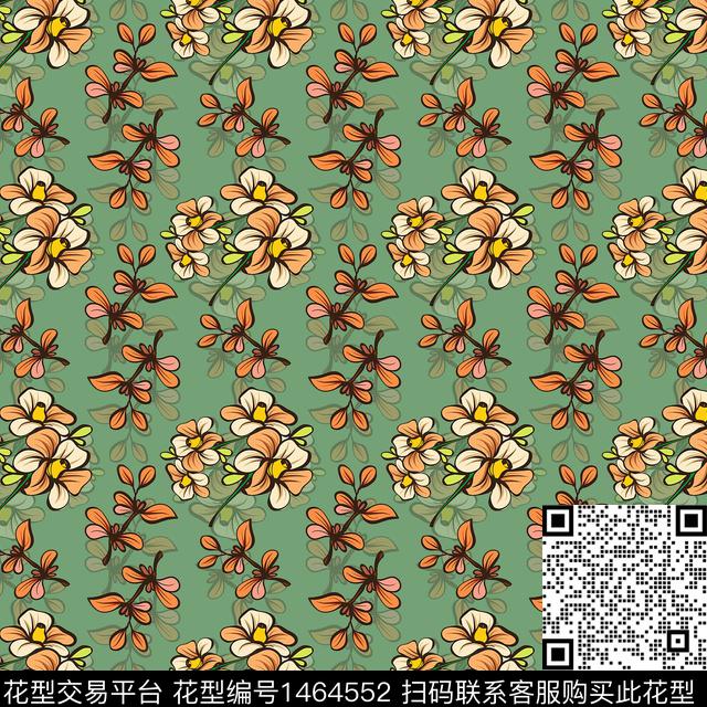 花卉大牌风小碎花传统印花华亿平台下载（图片编号: 1464552） - 瓦栏（Walan）