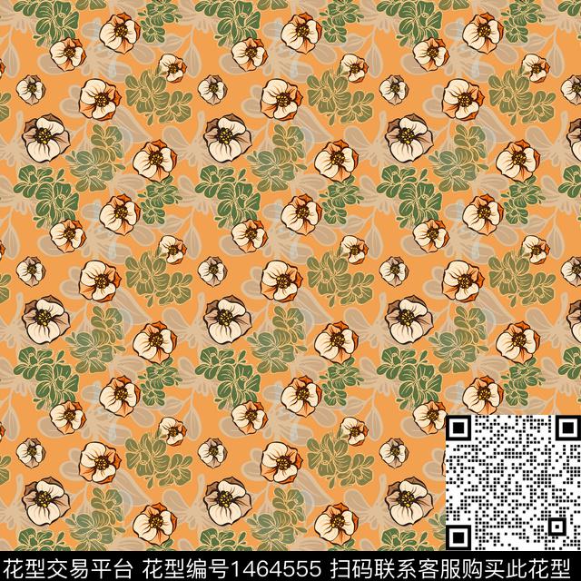 花卉大牌风小碎花传统印花华亿平台下载（图片编号: 1464555） - 瓦栏（Walan）