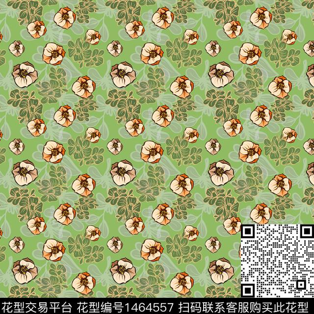 花卉大牌风小碎花传统印花华亿平台下载（图片编号: 1464557） - 瓦栏（Walan）