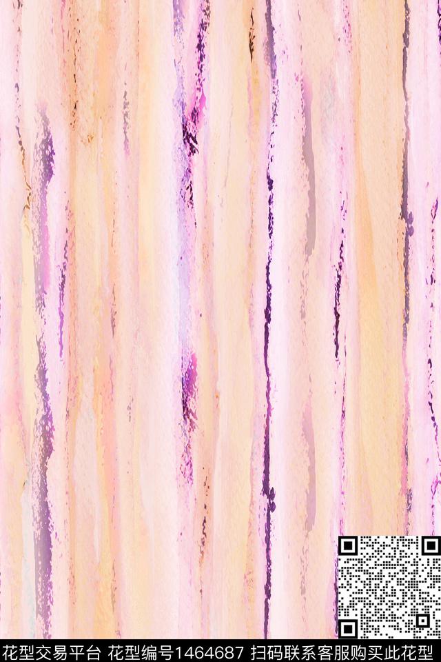 水彩肌理大牌风数码印花华亿平台下载（图片编号: 1464687） - 瓦栏（Walan）