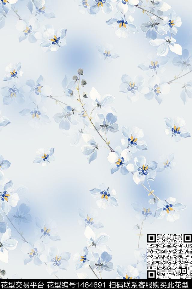 水彩绿植树叶大牌风数码印花华亿平台下载（图片编号: 1464691） - 瓦栏（Walan）