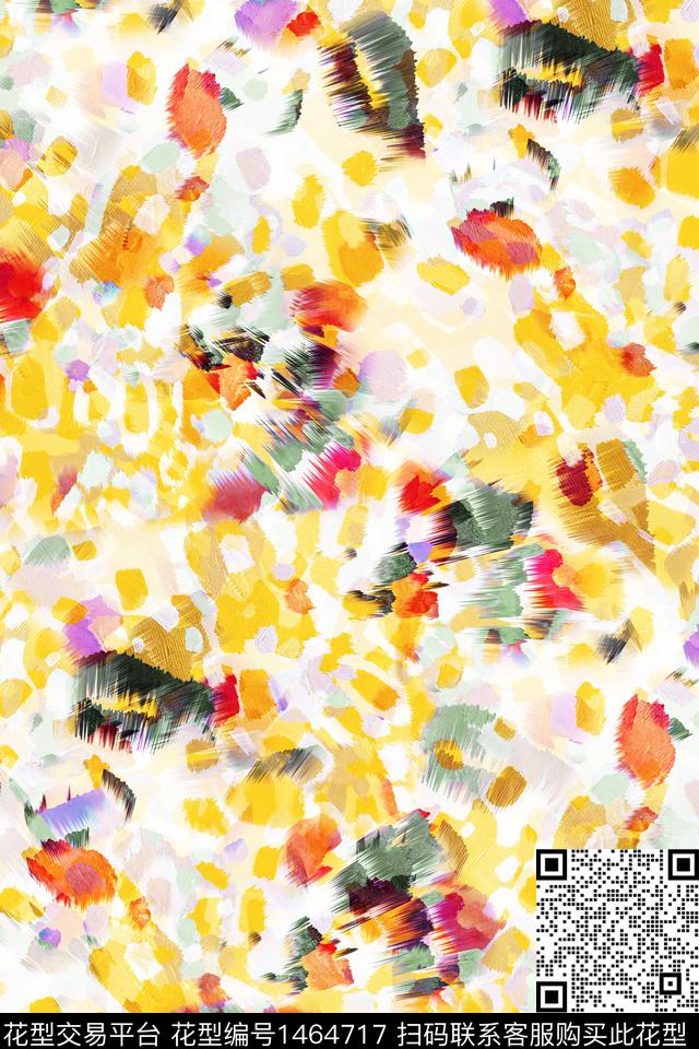 肌理扎染华亿平台抽象花卉数码印花华亿平台下载（图片编号: 1464717） - 瓦栏（Walan）
