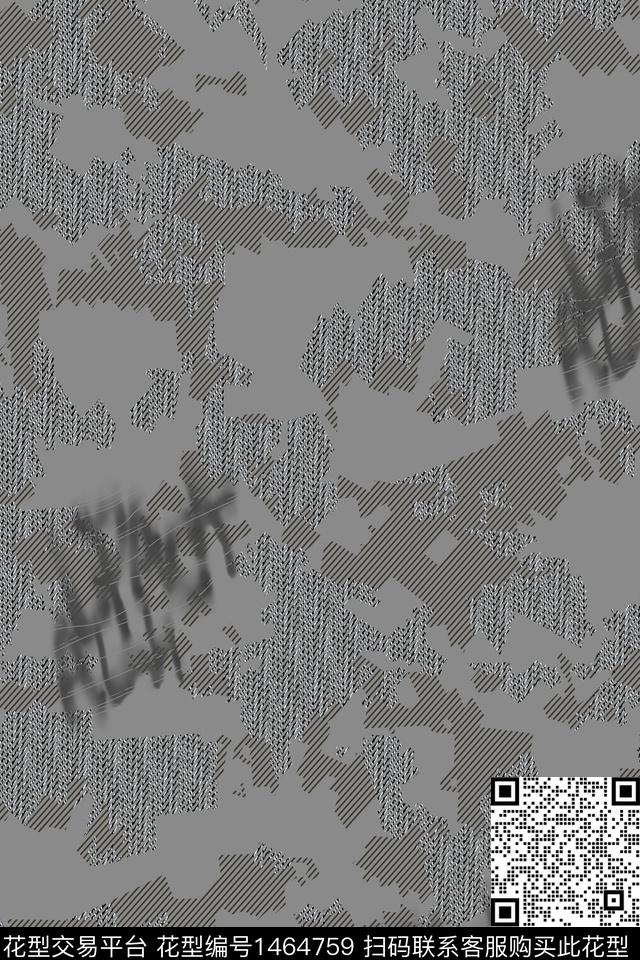 纹理男装抽象数码印花华亿平台下载（图片编号: 1464759） - 瓦栏（Walan）