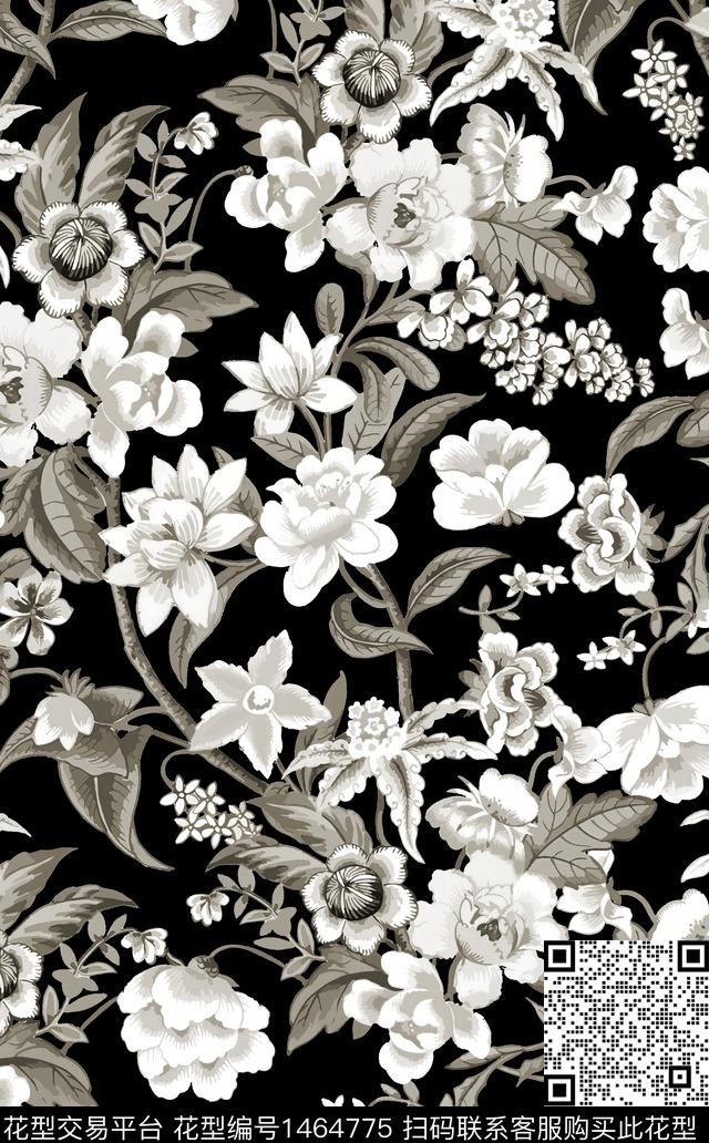 绿植树叶数码华亿平台花卉数码印花华亿平台下载（图片编号: 1464775） - 瓦栏（Walan）