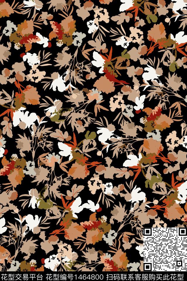 花卉抽象花卉小碎花数码印花华亿平台下载（图片编号: 1464800） - 瓦栏（Walan）