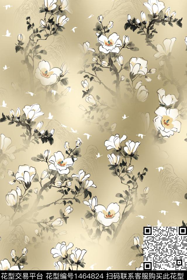花卉中老年面料数码印花华亿平台下载（图片编号: 1464824） - 瓦栏（Walan）