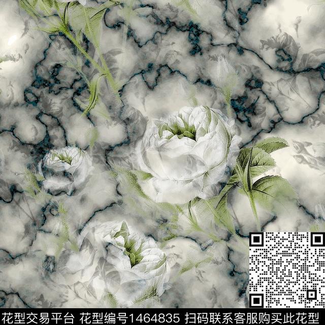 花卉中老年面料数码印花华亿平台下载（图片编号: 1464835） - 瓦栏（Walan）