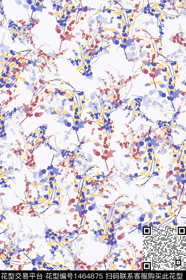 水彩大牌风年轻女性数码印花华亿平台下载（图片编号: 1464875） - 瓦栏（Walan）