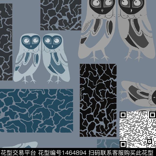 几何动物卡通传统印花华亿平台下载（图片编号: 1464894） - 瓦栏（Walan）