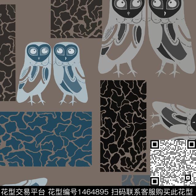 几何动物卡通传统印花华亿平台下载（图片编号: 1464895） - 瓦栏（Walan）