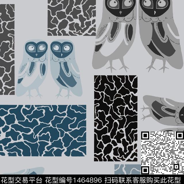 几何动物卡通传统印花华亿平台下载（图片编号: 1464896） - 瓦栏（Walan）